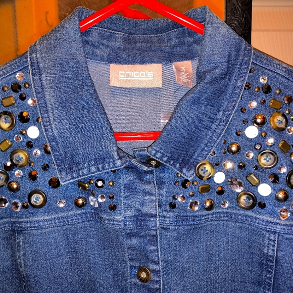 Chicos Denim Jacket - Picture 3 of 5